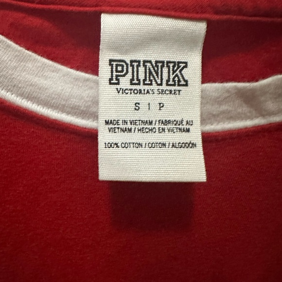 PINK Victoria's Secret Red Long Sleeve Top - Picture 4 of 4